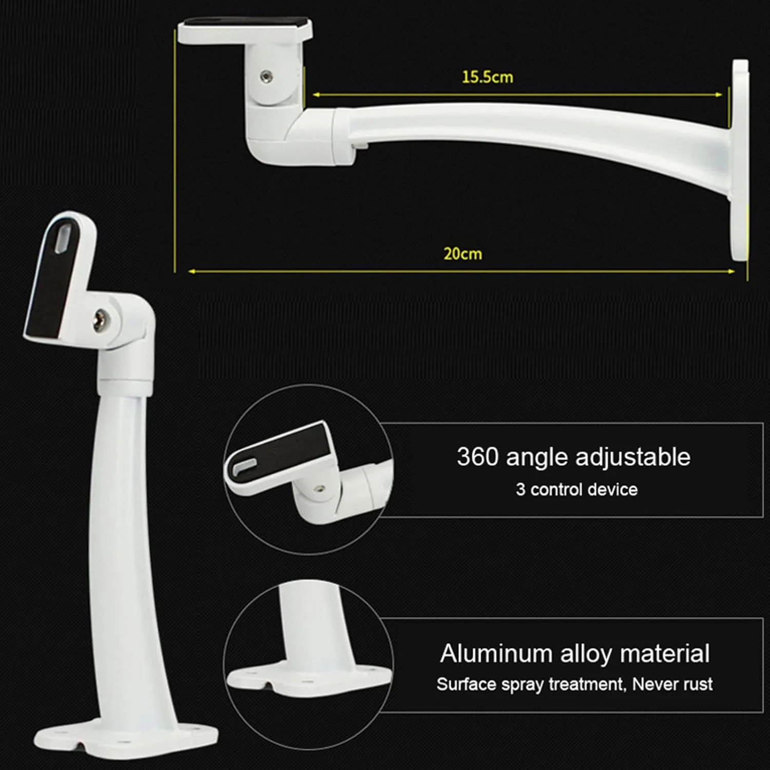 پایه نگهدارنده پروژکتور، براکت پروژکتور با قابلیت تنظیم 360 درجه، نگهدارنده قابل تنظیم، پایه سقفی، پایه آویز دیواری پروژکتور