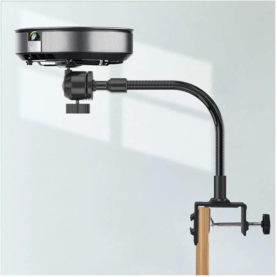 پایه پروژکتور، مانت پروژکتور، براکت پروژکتور، پایه چند منظوره رومیزی کنار تخت خواب، چرخش قابل تنظیم، پایه پروژکتور قابل حمل برای دفتر و خانه، تک رنگ - 35 سانتی متر