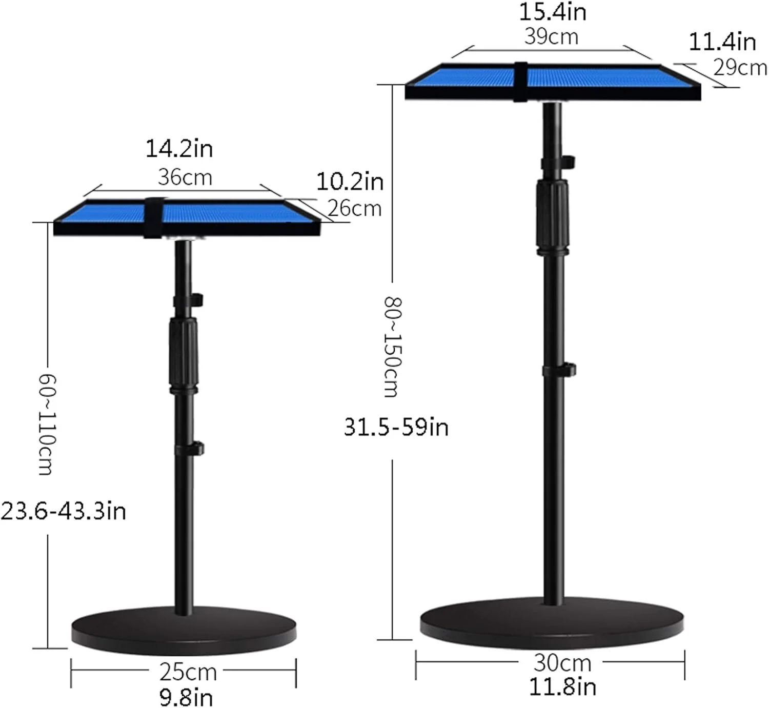 پایه پروژکتور چند منظوره، پایه لپ تاپ، پایه ایستاده لپ تاپ قابل تنظیم، پایه نگهدارنده تجهیزات DJ، پایه ایستاده جهانی برای لپ تاپ و پروژکتور