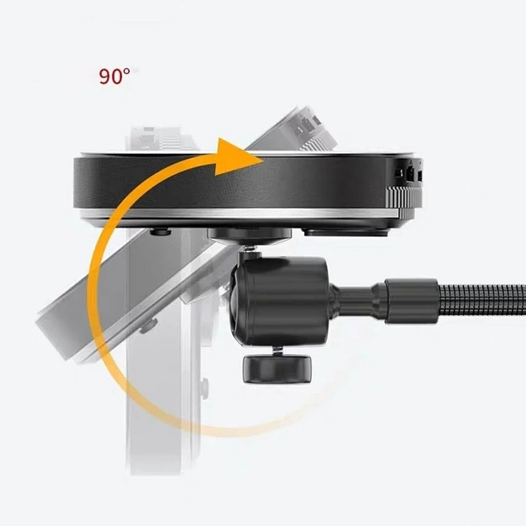 پایه پروژکتور، مانت پروژکتور، براکت پروژکتور، پایه چند منظوره رومیزی کنار تخت خواب، چرخش قابل تنظیم، پایه پروژکتور قابل حمل برای دفتر و خانه، تک رنگ - 35 سانتی متر