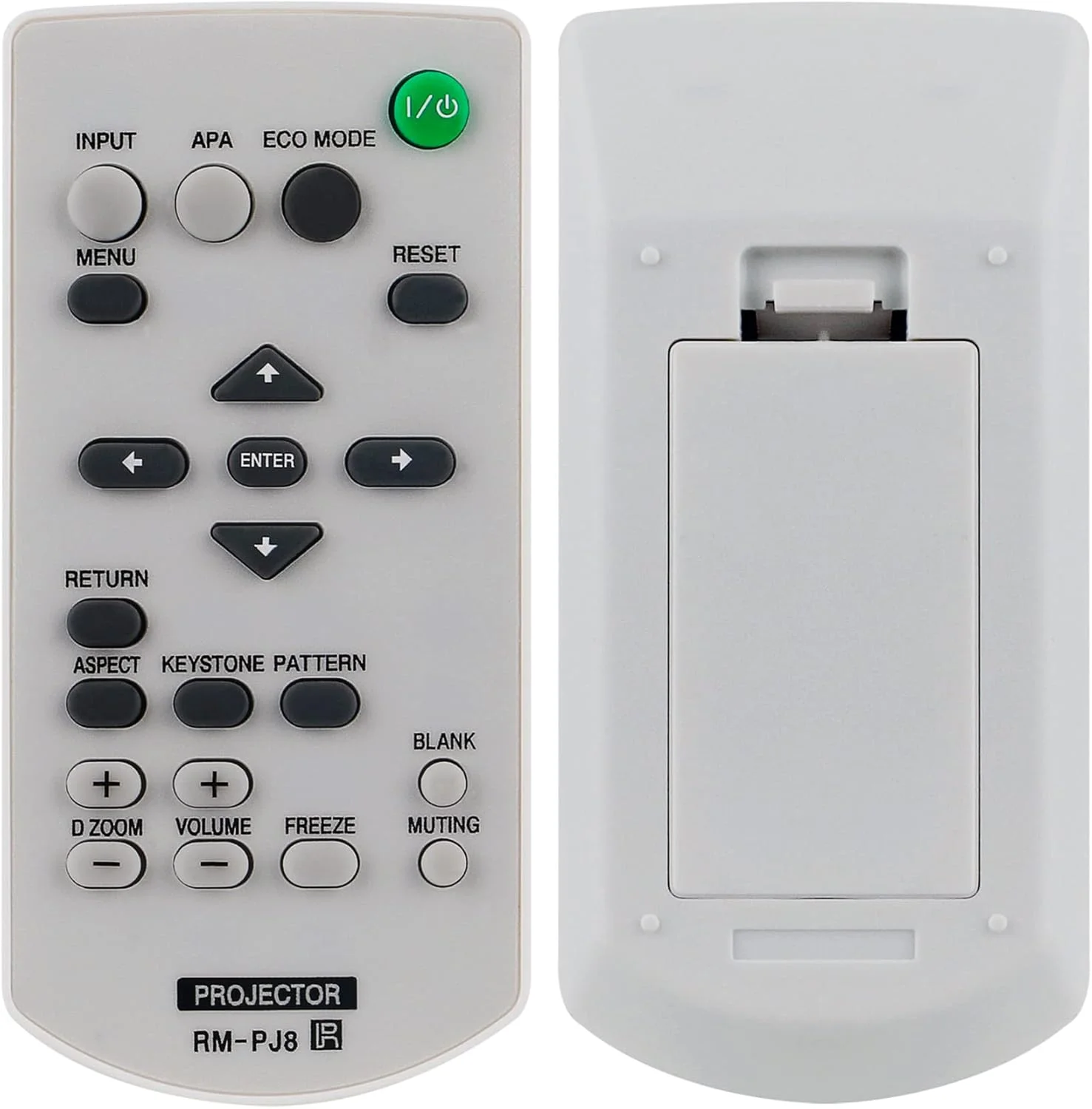 ریموت کنترل جایگزین RM-PJ8 RMPJ8 سازگار با پروژکتورهای دیتا سونی مدل VPL-SW620 VPL-SX630 VPL-SW630M VPL-SW636C VPL-SW631C VPL-SW631 VPL-SX631 VPL-SW631CM VPL-SW631M VPL-SX236 VPL-SW225 VPL-SX226