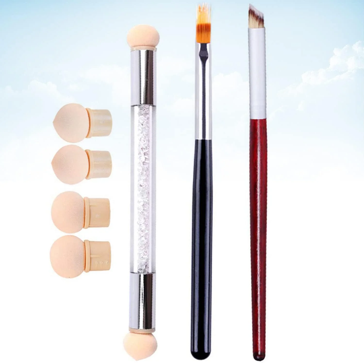 ست قلم موی طراحی ناخن ANZONGYI شامل 3 عدد قلم مو با 4 سر تعویضی، قلم موی آمبره ناخن، قلم موی گرد و غبار ناخن، قلم موی اکریلیک ناخن برای طراحی ناخن های ژلی UV ست قلم موی طراحی ناخن ANZONGYI شامل 3 عدد قلم مو با 4 سر تعویضی، قلم موی آمبره ناخن، قلم موی گرد و غبار ناخن، قلم موی اکریلیک ناخن برای طراحی ناخن های ژلی UV