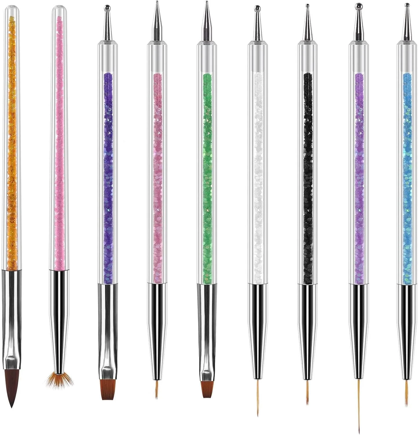 ست قلم موی طراحی ناخن Artdone، قلم موی خطی، قلم نقطه گذاری، ابزار طراحی لاک ژل، طراحی ناخن (9 عدد) ست قلم موی طراحی ناخن Artdone، قلم موی خطی، قلم نقطه گذاری، ابزار طراحی لاک ژل، طراحی ناخن (9 عدد)