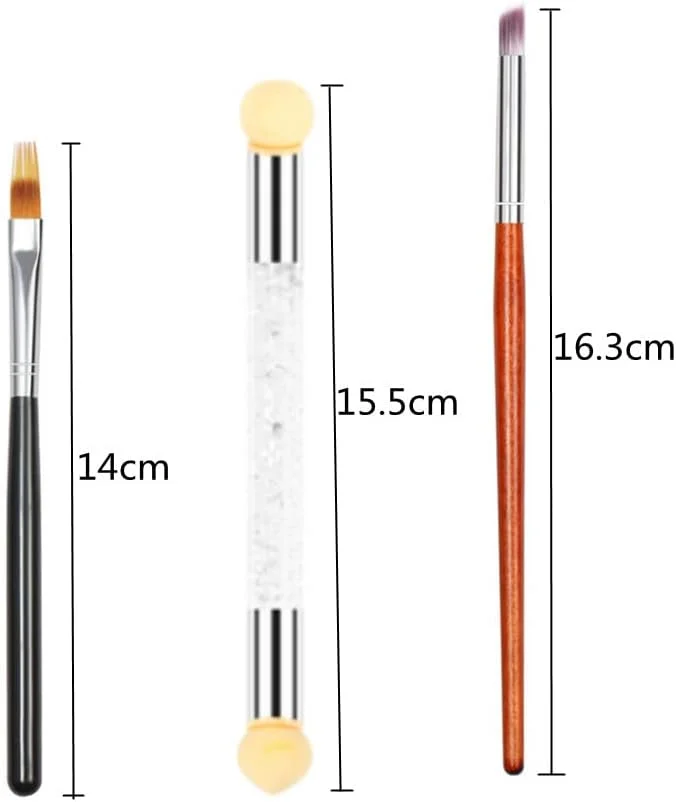 ست قلم موی طراحی ناخن ANZONGYI شامل 3 عدد قلم مو با 4 سر تعویضی، قلم موی آمبره ناخن، قلم موی گرد و غبار ناخن، قلم موی اکریلیک ناخن برای طراحی ناخن های ژلی UV ست قلم موی طراحی ناخن ANZONGYI شامل 3 عدد قلم مو با 4 سر تعویضی، قلم موی آمبره ناخن، قلم موی گرد و غبار ناخن، قلم موی اکریلیک ناخن برای طراحی ناخن های ژلی UV