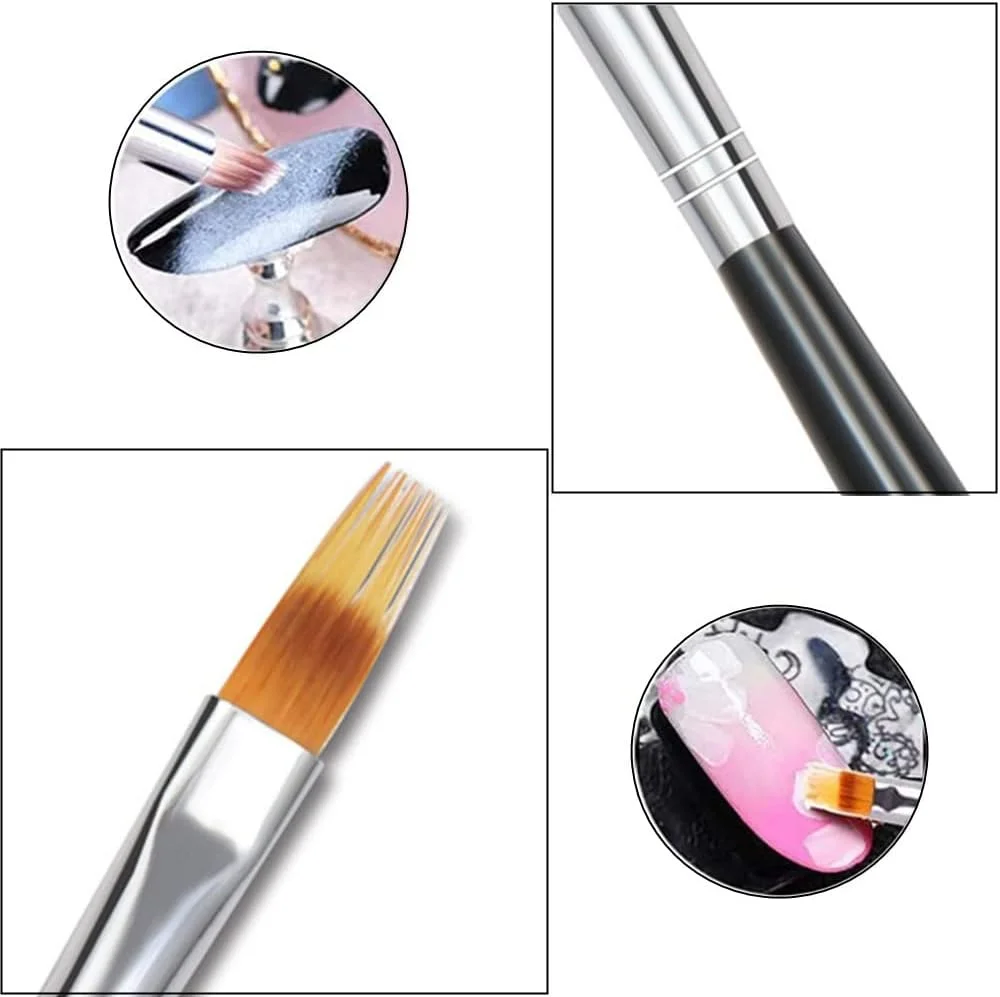 ست قلم موی طراحی ناخن ANZONGYI شامل 3 عدد قلم مو با 4 سر تعویضی، قلم موی آمبره ناخن، قلم موی گرد و غبار ناخن، قلم موی اکریلیک ناخن برای طراحی ناخن های ژلی UV ست قلم موی طراحی ناخن ANZONGYI شامل 3 عدد قلم مو با 4 سر تعویضی، قلم موی آمبره ناخن، قلم موی گرد و غبار ناخن، قلم موی اکریلیک ناخن برای طراحی ناخن های ژلی UV