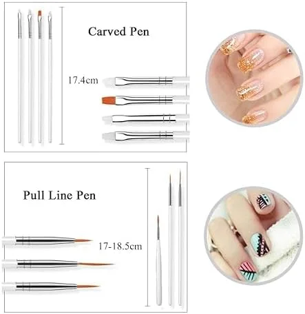 20 عدد ابزار طراحی ناخن، کیت 15 عددی برس طراحی ناخن به همراه 5 عدد قلم نقطه گذاری ناخن 20 عدد ابزار طراحی ناخن، کیت 15 عددی برس طراحی ناخن به همراه 5 عدد قلم نقطه گذاری ناخن
