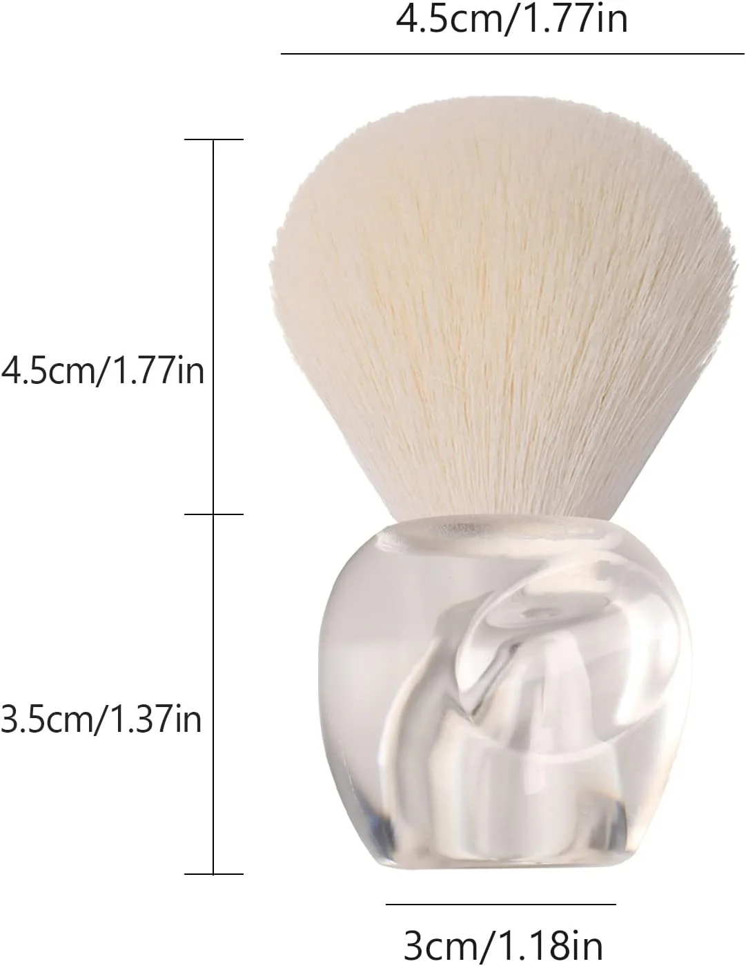 برس گردگیری ناخن ANGNYA، مناسب برای پاک کردن پودر اکریلیک ناخن، دارای سر فیبری، گرد، سفید برس گردگیری ناخن ANGNYA، مناسب برای پاک کردن پودر اکریلیک ناخن، دارای سر فیبری، گرد، سفید