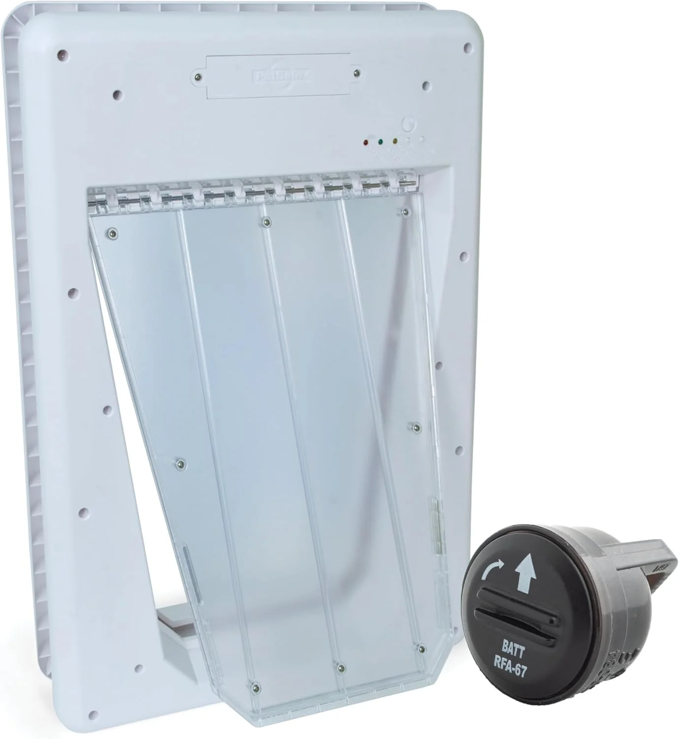 درب هوشمند حیوانات خانگی PetSafe، ورود انتخابی، قفل خودکار، چند کلیدی، صرفه جویی در انرژی، درب حیوانات خانگی قابل برنامه ریزی - بزرگ (بدون اتصال WiFi / فعال سازی برنامه)