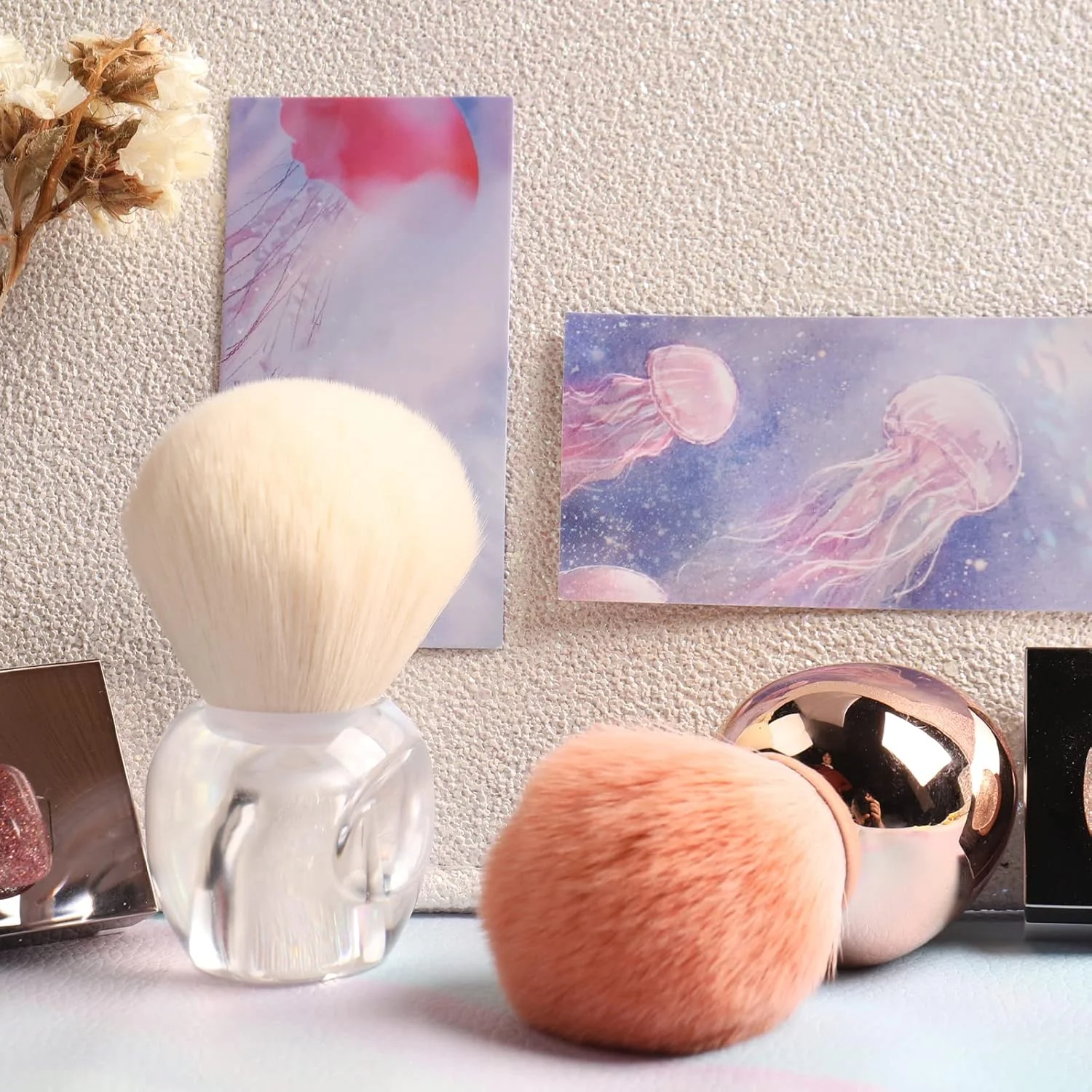 برس گردگیری ناخن ANGNYA، مناسب برای پاک کردن پودر اکریلیک ناخن، دارای سر فیبری، گرد، سفید برس گردگیری ناخن ANGNYA، مناسب برای پاک کردن پودر اکریلیک ناخن، دارای سر فیبری، گرد، سفید