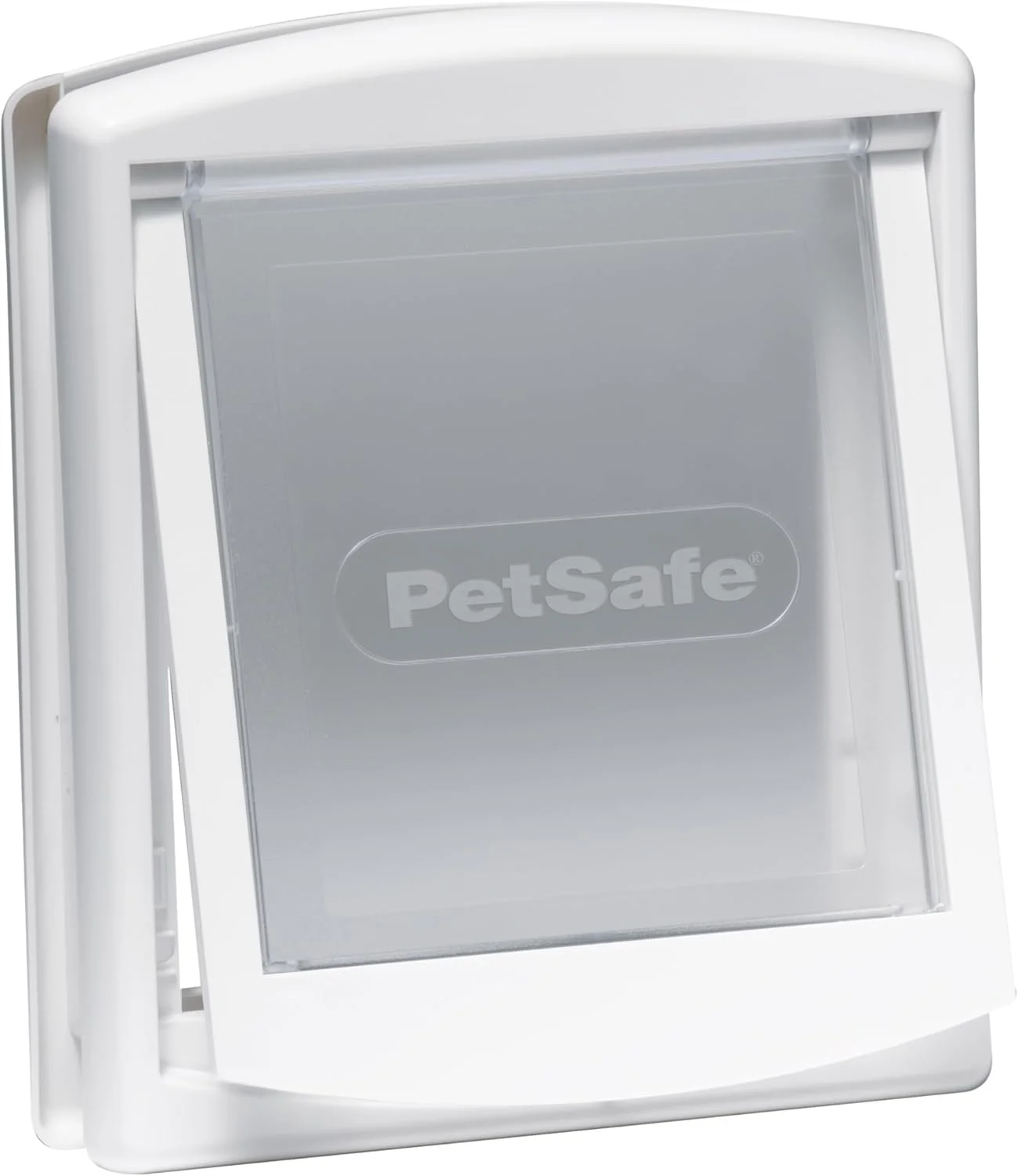 درب حیوانات خانگی دو طرفه PetSafe Staywell، راحت، اصلی، نصب سریع، نصب آسان، قفل 2 طرفه، دریچه گربه برای همه حیوانات خانگی - سفید - بزرگ