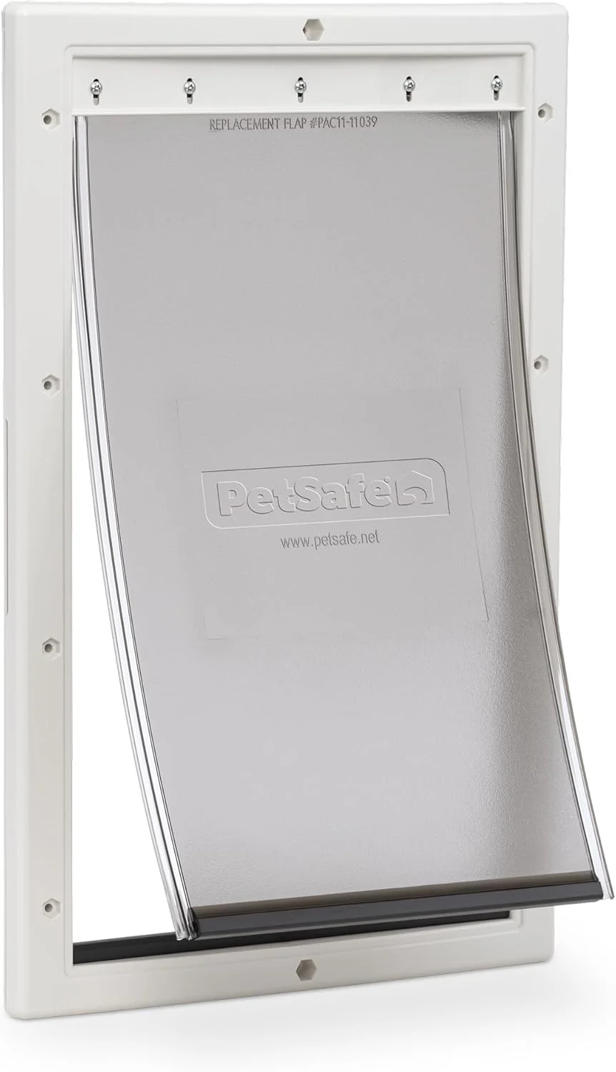 درب سگ و گربه PetSafe NEVER RUST، بزرگ، برای حیوانات خانگی تا وزن 45 کیلوگرم، قابل رنگ آمیزی، نصب آسان DIY، شامل پنل بسته‌شونده، نصب در درها یا دیوارهای داخلی و خارجی، بادوام، دارای فلپ قابل تنظیم