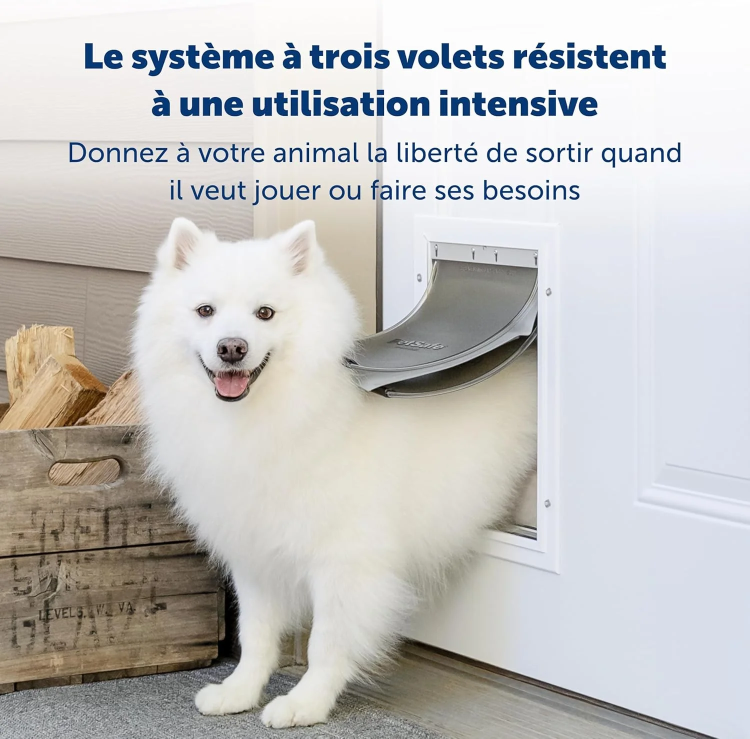 دریچه حیوانات خانگی پت سیف برای آب و هوای سخت، قاب پلاستیکی جامد، عایق با 2 گزینه بستن، کوچک