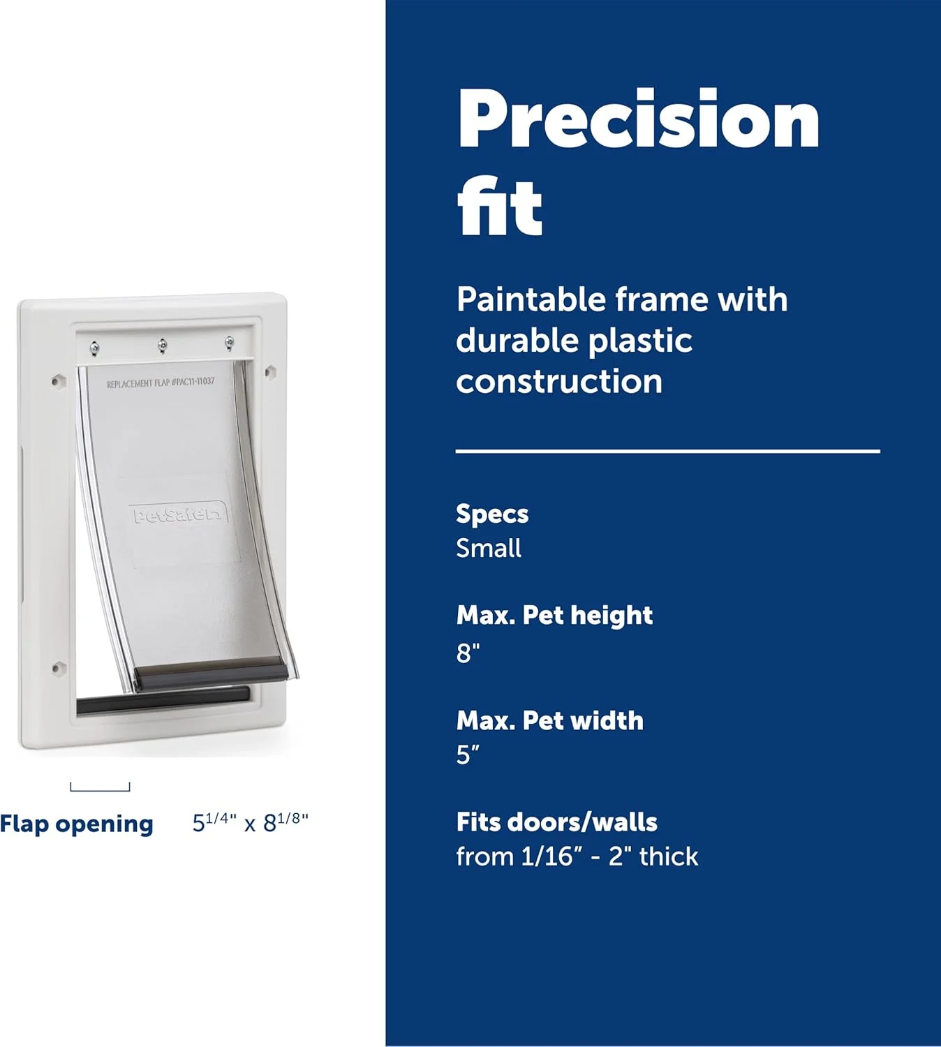 درب پلاستیکی حیوانات خانگی PetSafe، کوچک، برای حیوانات خانگی تا وزن 7 کیلوگرم، قابل رنگ آمیزی، نصب آسان DIY، دارای پوشش امنیتی، نصب در درها یا دیوارهای داخلی و خارجی، بادوام، دارای فلپ قابل تنظیم درب پلاستیکی حیوانات خانگی PetSafe، کوچک، برای حیوانات خانگی تا وزن 7 کیلوگرم، قابل رنگ آمیزی، نصب آسان DIY، دارای پوشش امنیتی، نصب در درها یا دیوارهای داخلی و خارجی، بادوام، دارای فلپ قابل تنظیم