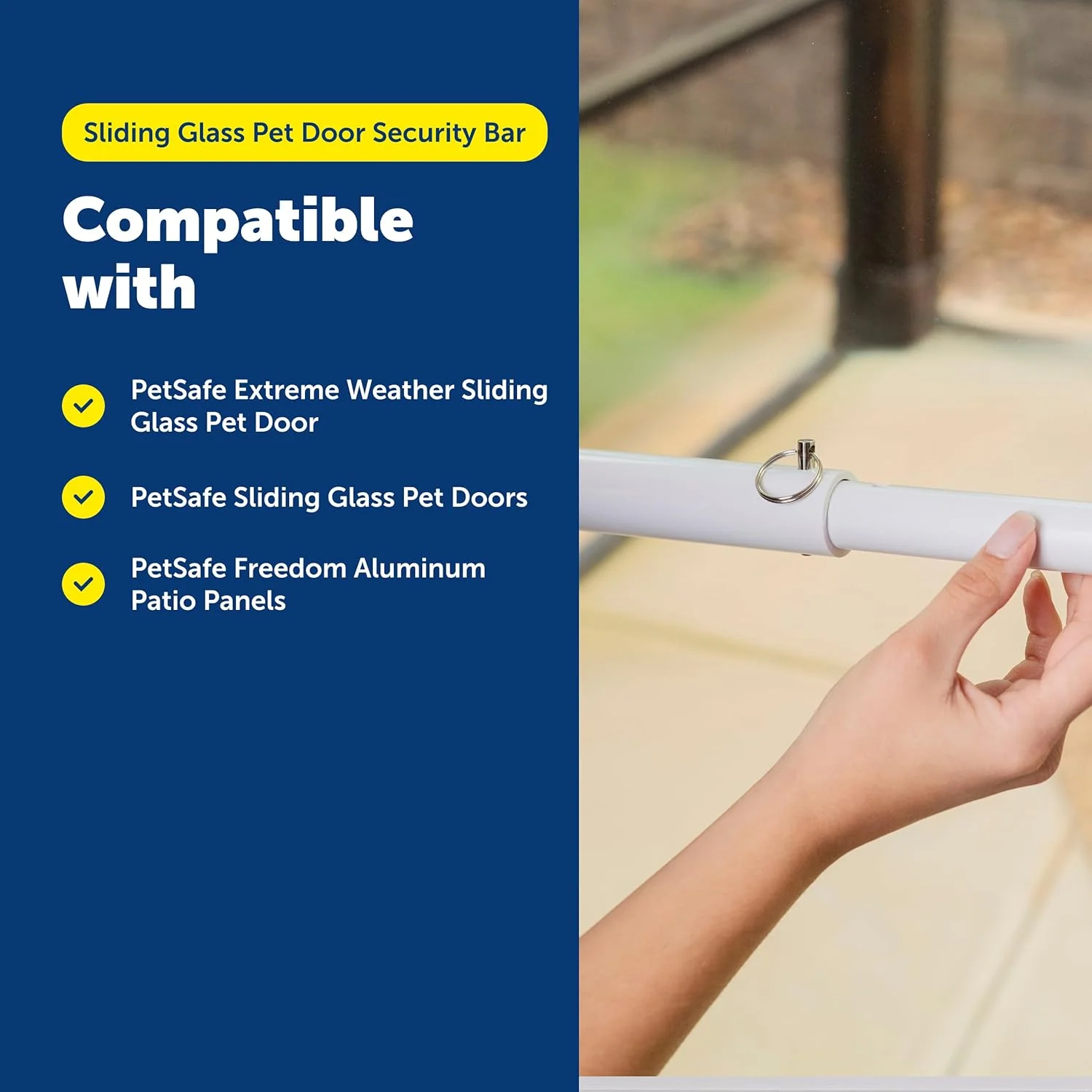 میله امنیتی درب شیشه ای کشویی حیوانات خانگی PetSafe - نصب آسان - درب شیشه ای کشویی حیوانات خانگی خود را قفل کنید - سازگار با درب های شیشه ای کشویی حیوانات خانگی PetSafe - برای درب های شیشه ای کشویی تا عرض 72 اینچ میله امنیتی درب شیشه ای کشویی حیوانات خانگی PetSafe - نصب آسان - درب شیشه ای کشویی حیوانات خانگی خود را قفل کنید - سازگار با درب های شیشه ای کشویی حیوانات خانگی PetSafe - برای درب های شیشه ای کشویی تا عرض 72 اینچ