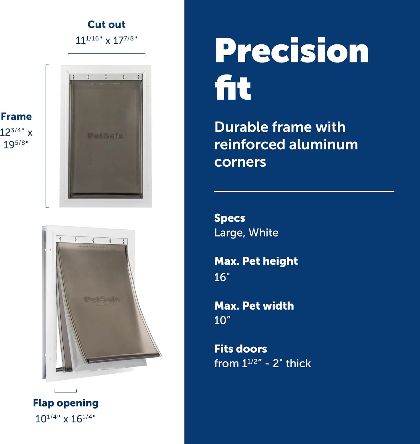 درب حیوانات خانگی مناسب آب و هوای سخت پت سیف - قاب آلومینیومی - بزرگ درب حیوانات خانگی مناسب آب و هوای سخت پت سیف - قاب آلومینیومی - بزرگ