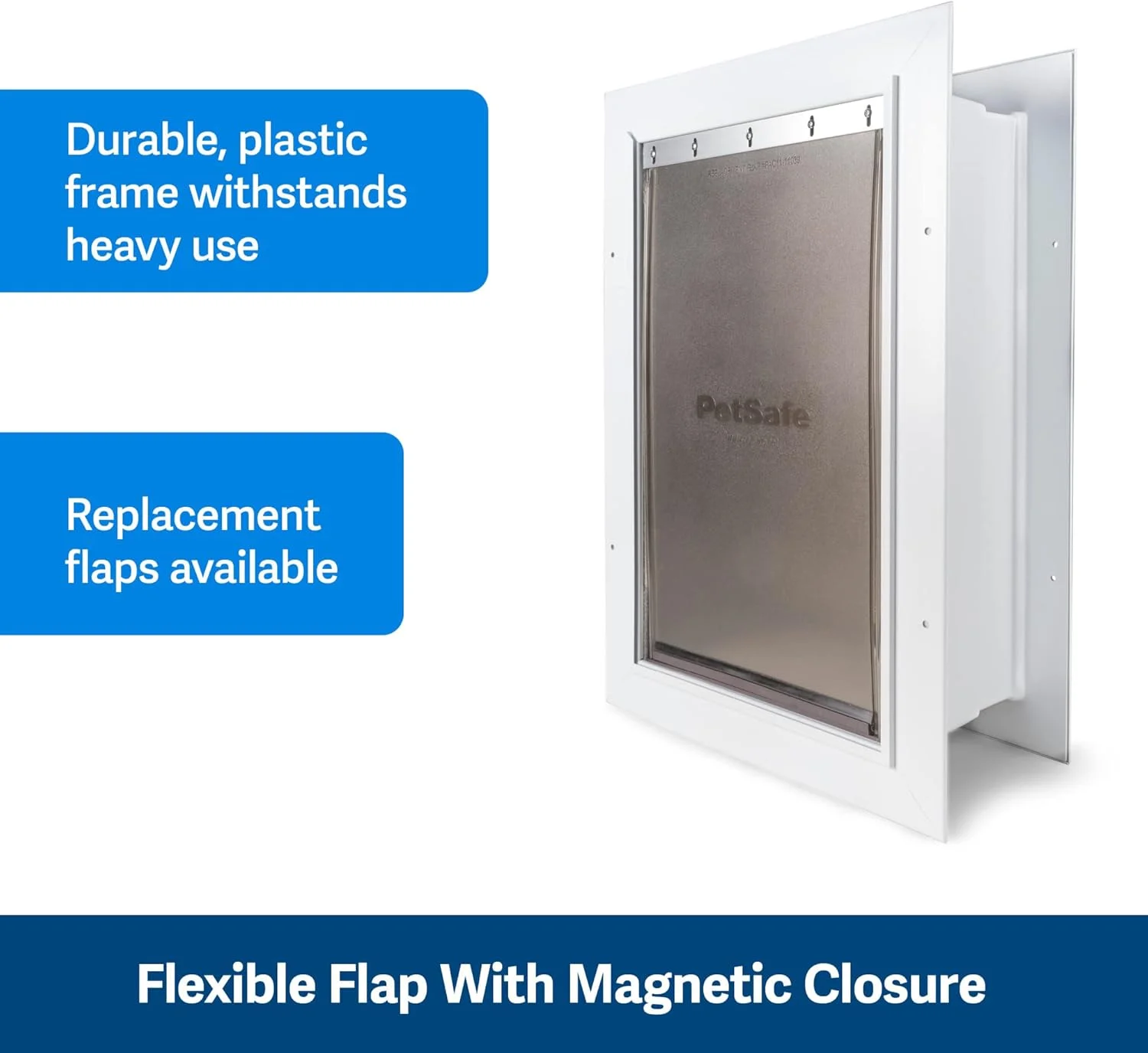 دریچه ورودی دیوار مخصوص سگ PetSafe، درب بیرونی با درب حیوانات خانگی بادوام داخلی، ورودی حیوانات خانگی پلاستیکی بادوام، طراحی تلسکوپی برای نصب، درب بزرگ سگ برای دیوار بیرونی (سفید - بزرگ) دریچه ورودی دیوار مخصوص سگ PetSafe، درب بیرونی با درب حیوانات خانگی بادوام داخلی، ورودی حیوانات خانگی پلاستیکی بادوام، طراحی تلسکوپی برای نصب، درب بزرگ سگ برای دیوار بیرونی (سفید - بزرگ)