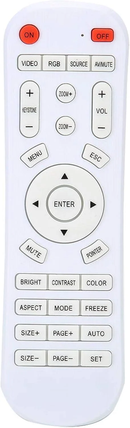 کنترل از راه دور جهانی سفید بادوام و مقاوم در برابر سایش، برای پروژکتور