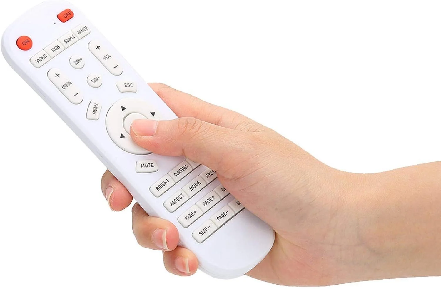 کنترل از راه دور جهانی سفید بادوام و مقاوم در برابر سایش، برای پروژکتور