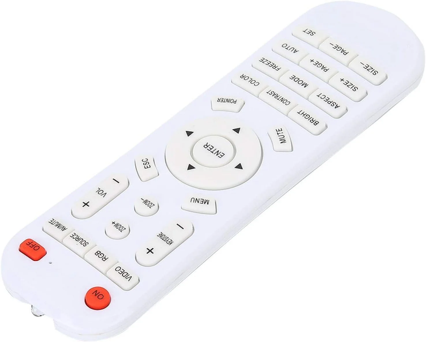 ریموت کنترل یونیورسال سفید ABS برای پروژکتور، فاصله کنترل از راه دور تا 10 متر