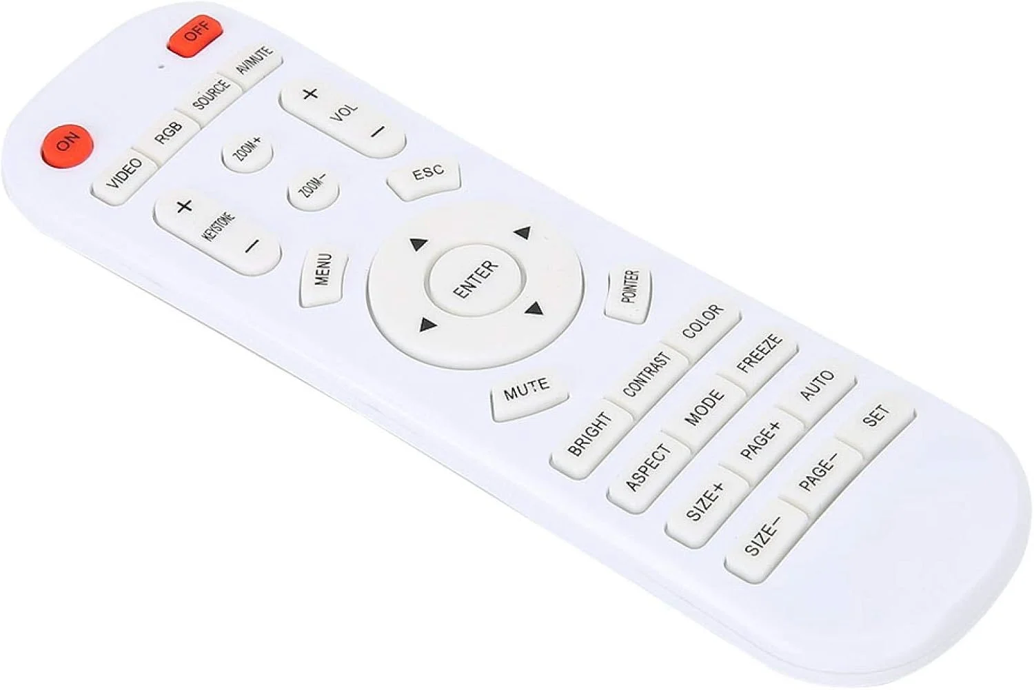 کنترل از راه دور جهانی سفید بادوام و مقاوم در برابر سایش، برای پروژکتور