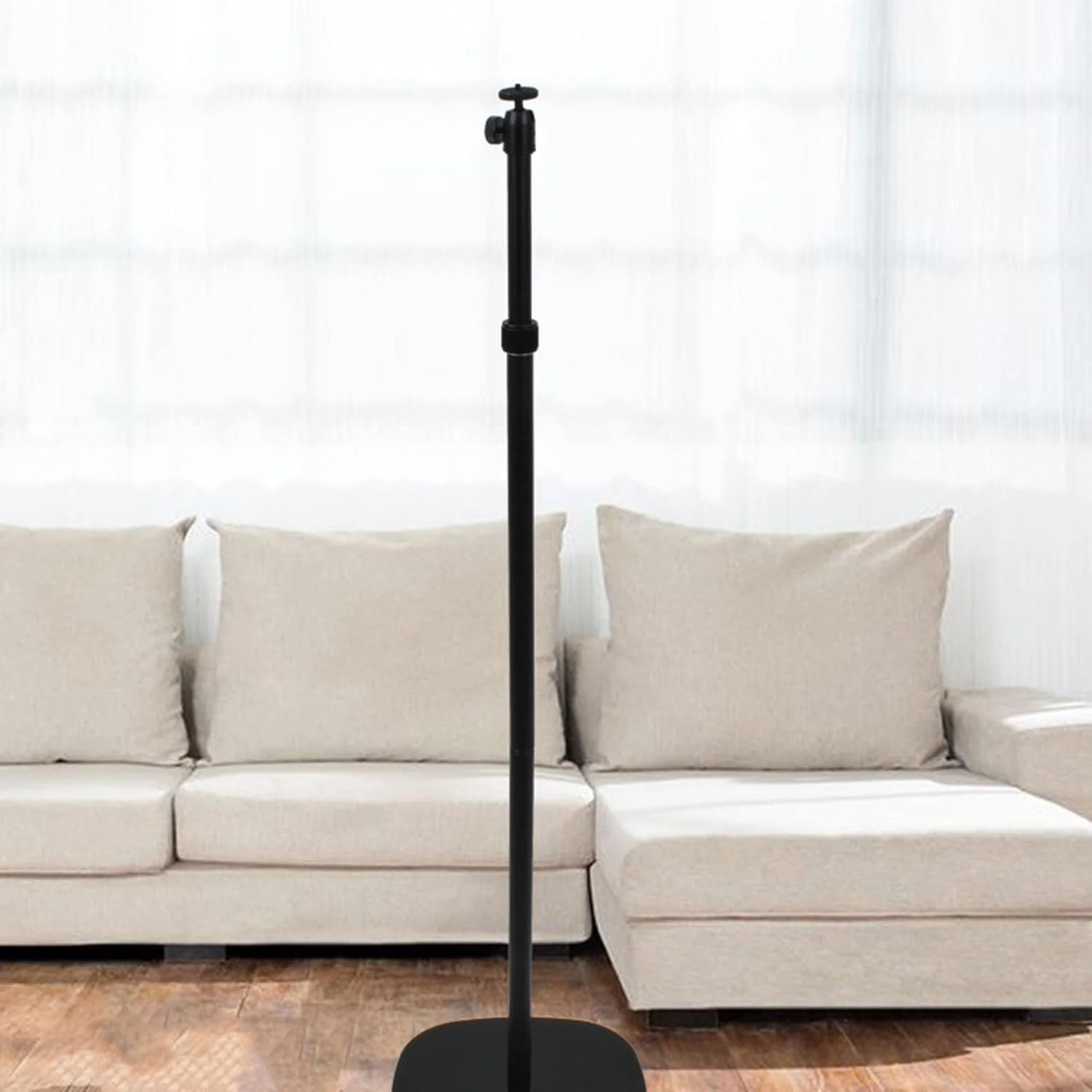 پایه پروژکتور یونیورسال، پایه پروژکتور زمینی، با قابلیت تنظیم ارتفاع و چرخش 360 درجه، سازگار با وب کم ها، دوربین ها و تلفن های دارای سوراخ پیچ