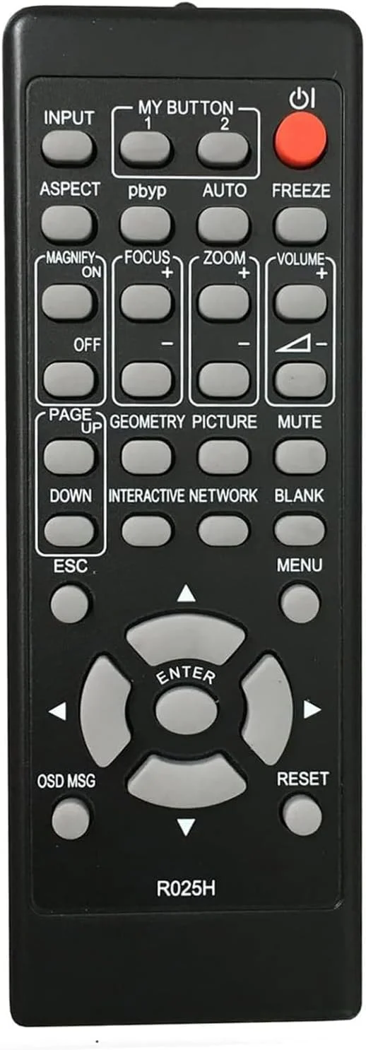 ریموت کنترل یونیورسال Uncihy-GB R025H سازگار با پروژکتورهای LCD مکسل مدل‌های MC-EU4501 MC-EX3551 MC-EW3551 MP-AW4001 MP-EW5002 MP-JW3501