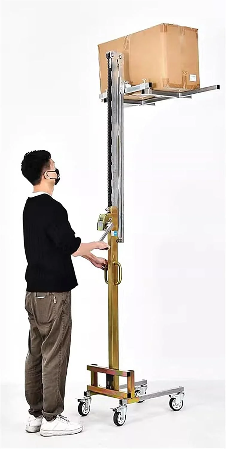 استاکر دستی - لیفتراک گالوانیزه فولادی برای گاراژ و انبار، ظرفیت 80 کیلوگرم، کامیون بالابر دستی سنگین