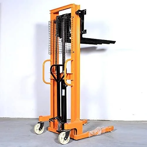 استاکر دستی سنگین آکسون، نارنجی - 2 تن؛ لیفتراک هیدرولیک دستی