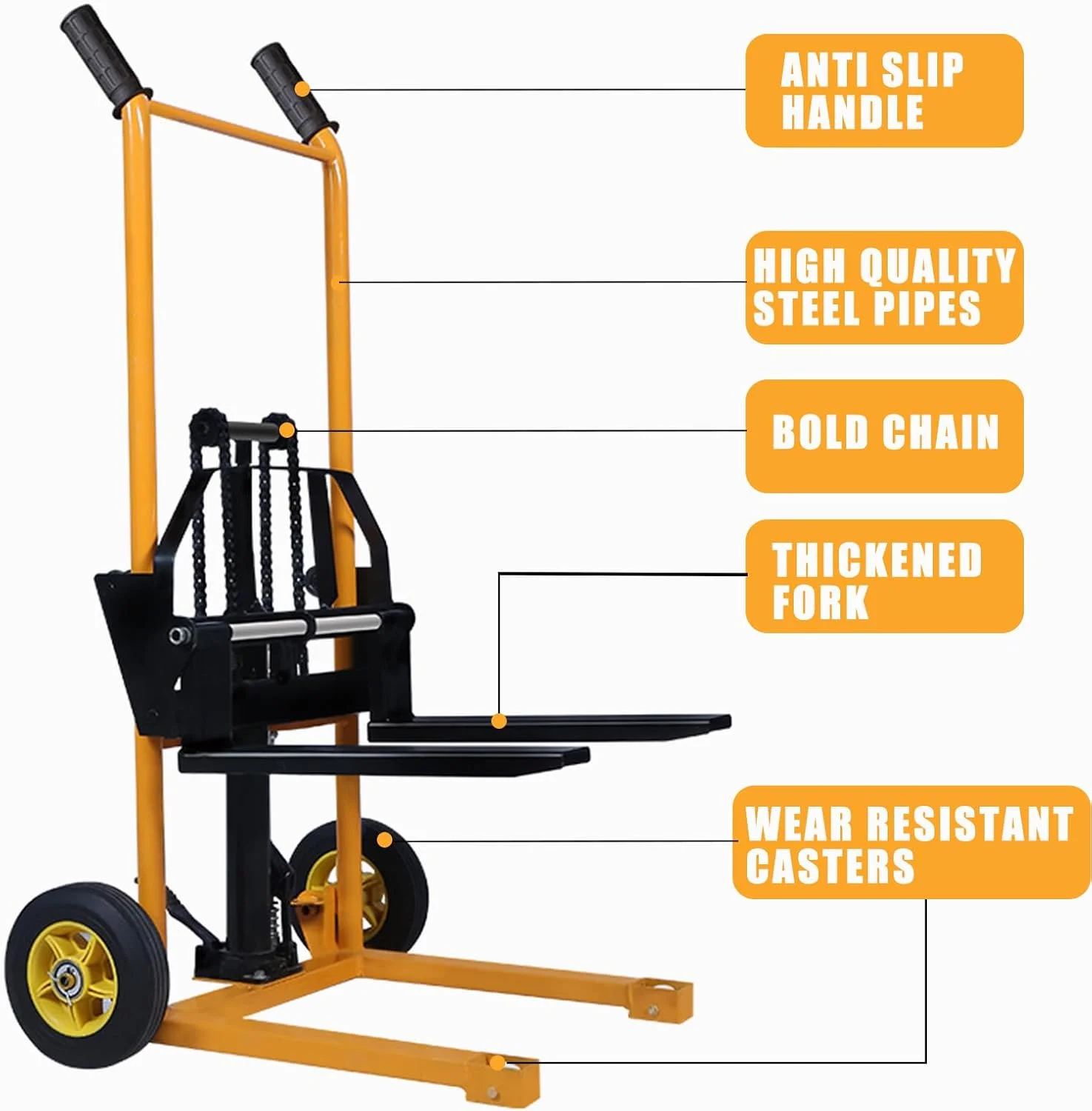 استاکر مواد دستی، بالابر دستی با پایه های ثابت و شاخک های قابل تنظیم، بالابر هیدرولیک برای کارخانه، ظرفیت 200 کیلوگرم، محدوده ارتفاع بالابر 5.8-91 سانتی متر (پدال پایی) استاکر مواد دستی، بالابر دستی با پایه های ثابت و شاخک های قابل تنظیم، بالابر هیدرولیک برای کارخانه، ظرفیت 200 کیلوگرم، محدوده ارتفاع بالابر 5.8-91 سانتی متر (پدال پایی)