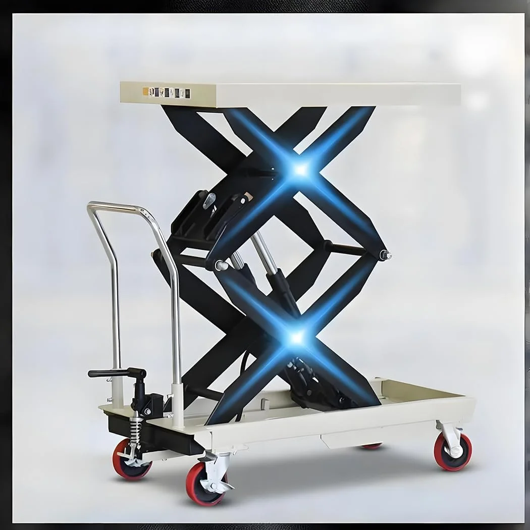 لیفتراک هیدرولیک دستی، سکوی بالابر متحرک، کامیون انبار، چرخ دستی تاشو قابل حمل، بالابرهای قیچی (ابعاد سطح میز 700x450 میلی متر - ارتفاع 1260 میلی متر) لیفتراک هیدرولیک دستی، سکوی بالابر متحرک، کامیون انبار، چرخ دستی تاشو قابل حمل، بالابرهای قیچی (ابعاد سطح میز 700x450 میلی متر - ارتفاع 1260 میلی متر)