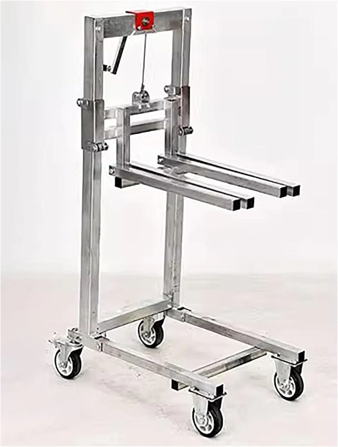 استاکر دستی تاشو - لیفتراک گالوانیزه فولادی برای گاراژ و انبار، ظرفیت 60 کیلوگرم، کامیون بالابر دستی سنگین