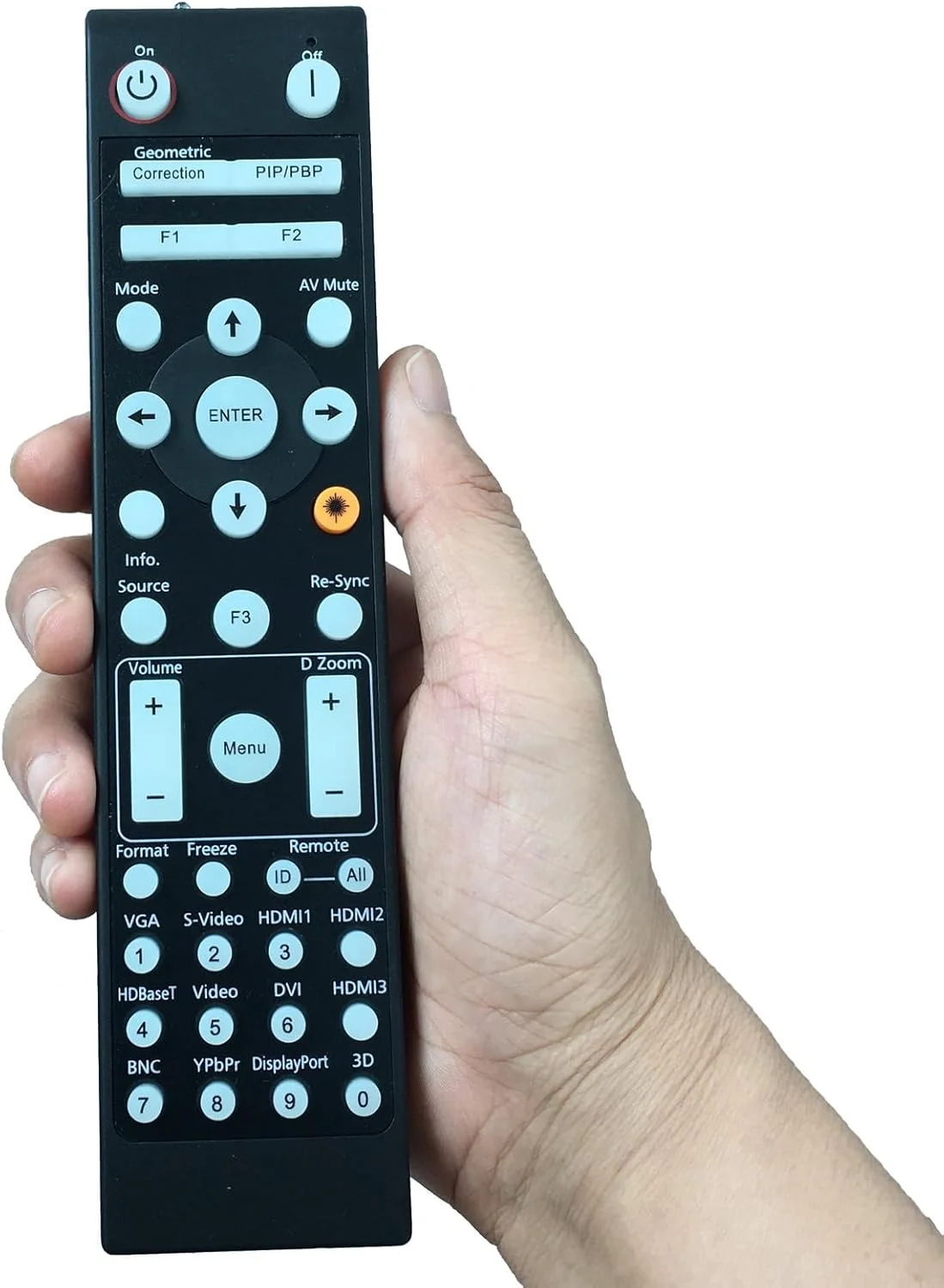 ریموت کنترل جایگزین BR-3075W برای پروژکتورهای اپتوما مدل‌های 4K500, GT1090HDR, HZ39HDR, ZH406, ZH406ST, ZH420UST-B, ZH420UST-W, ZH500T-W, ZH506T-W, ZH506-W, ZH510T-B, ZH606-B, ZH606-W, ZK507, ZU406