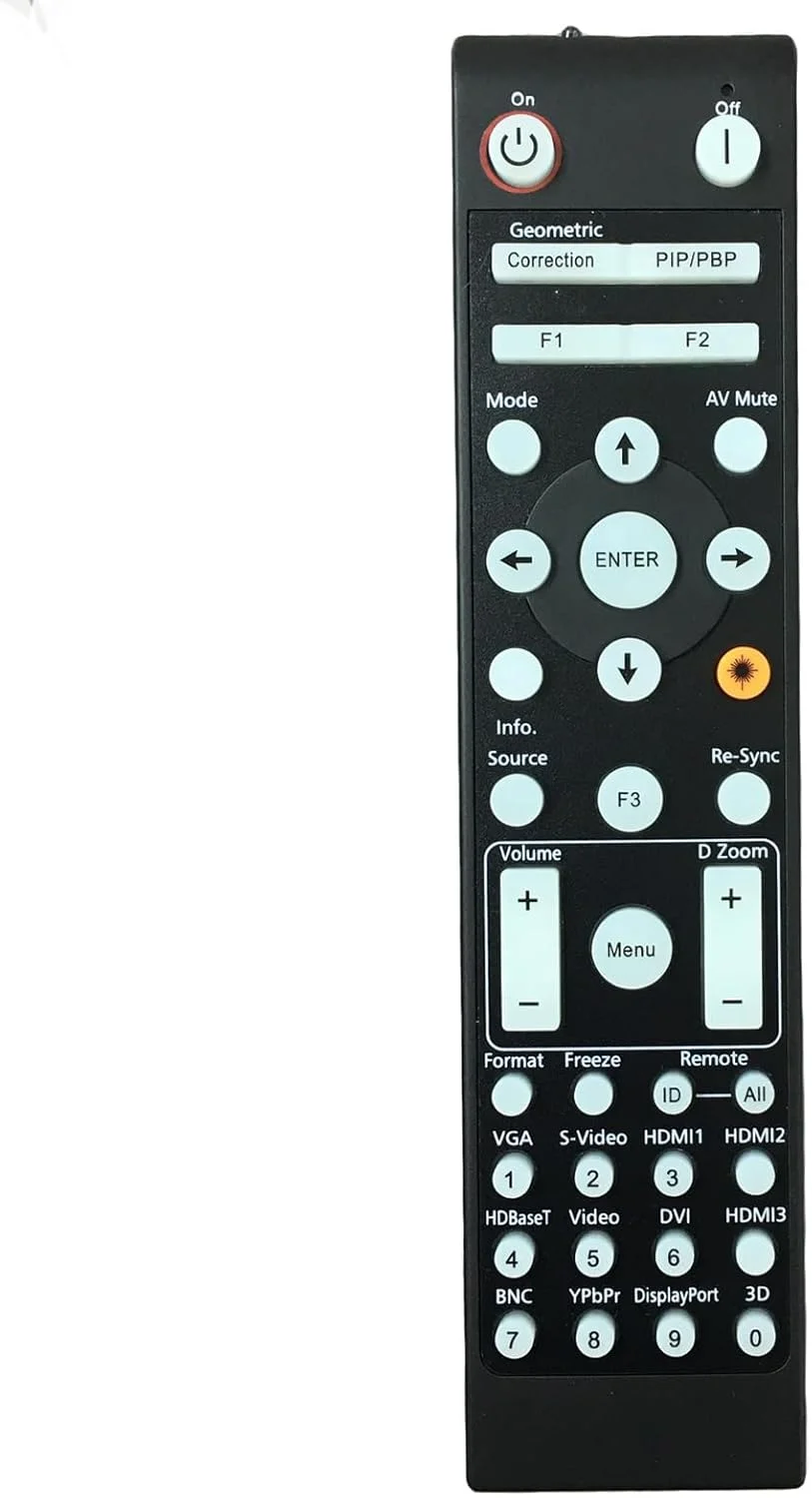 ریموت کنترل جایگزین BR-3075W برای پروژکتورهای اپتوما مدل‌های 4K500, GT1090HDR, HZ39HDR, ZH406, ZH406ST, ZH420UST-B, ZH420UST-W, ZH500T-W, ZH506T-W, ZH506-W, ZH510T-B, ZH606-B, ZH606-W, ZK507, ZU406