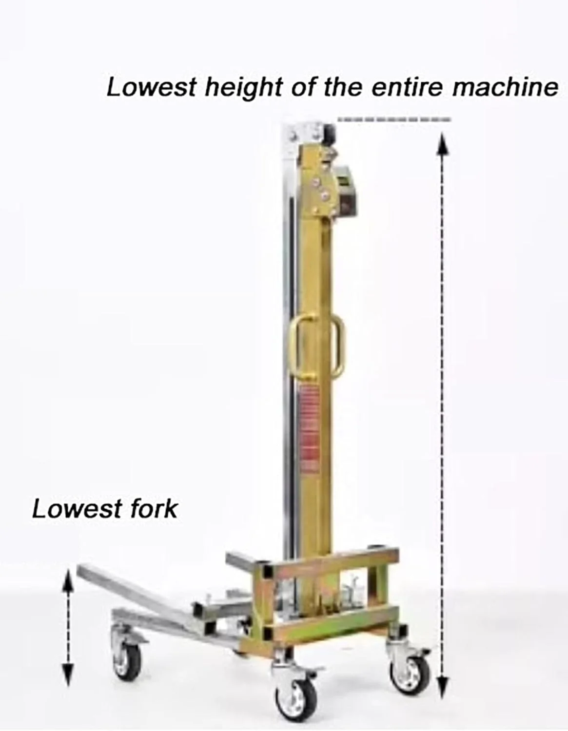 استاکر دستی - لیفتراک گالوانیزه فولادی برای گاراژ و انبار، ظرفیت 80 کیلوگرم، کامیون بالابر دستی سنگین
