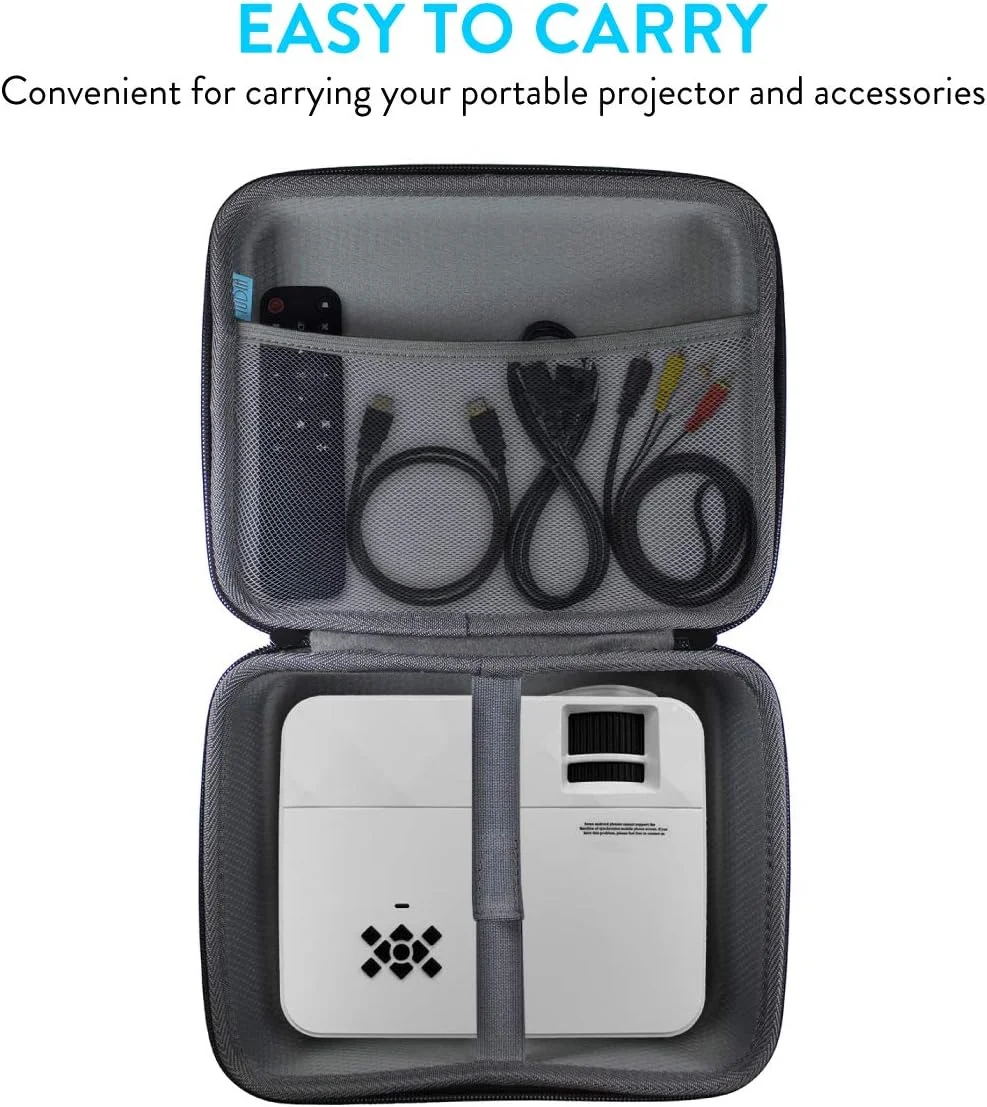 کیف حمل سخت و قابل حمل TUDIA EVA برای مینی پروژکتور و لوازم جانبی [فقط کیف، دستگاه شامل نمی شود]