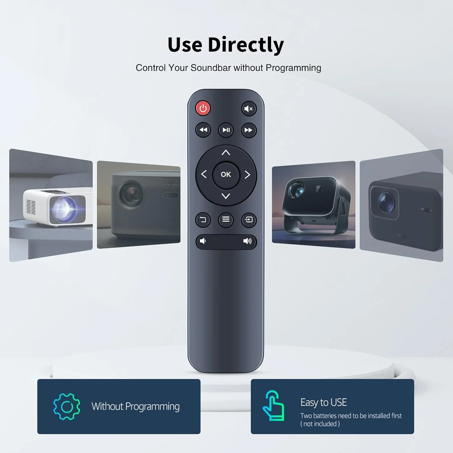 ریموت کنترل جایگزین TRUCKON مدل PI30 PJ20 PJ10 مناسب برای پروژکتور فیلم NexiGo PI30 PJ20 PJ10 5GHzWi-Fi Native 1080P ریموت کنترل جایگزین TRUCKON مدل PI30 PJ20 PJ10 مناسب برای پروژکتور فیلم NexiGo PI30 PJ20 PJ10 5GHzWi-Fi Native 1080P