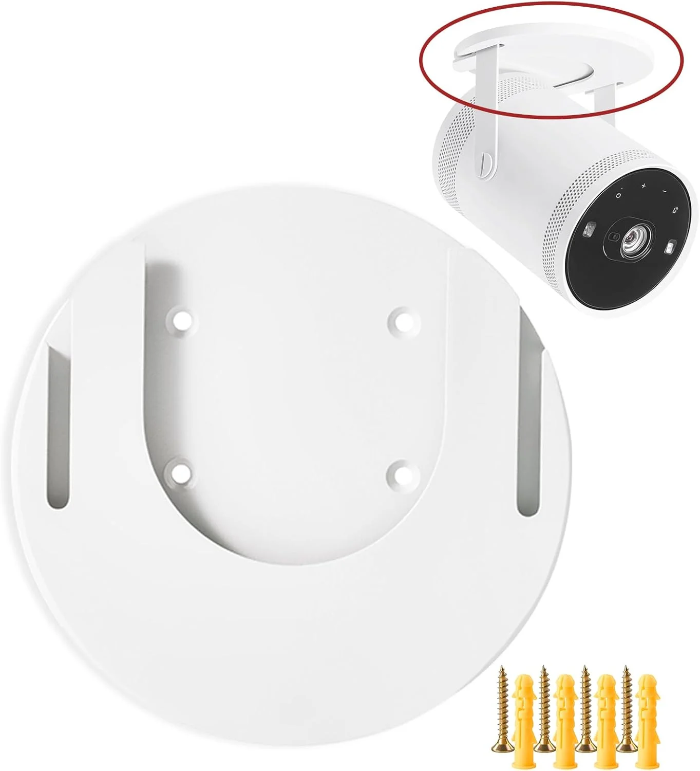 پایه دیواری قابل نصب Tjyuze Freestyle سازگار با پایه سقفی پروژکتور Samsung Freestyle، پایه دیواری لوازم جانبی Freestyle 2، سفید (سفید) پایه دیواری قابل نصب Tjyuze Freestyle سازگار با پایه سقفی پروژکتور Samsung Freestyle، پایه دیواری لوازم جانبی Freestyle 2، سفید (سفید)