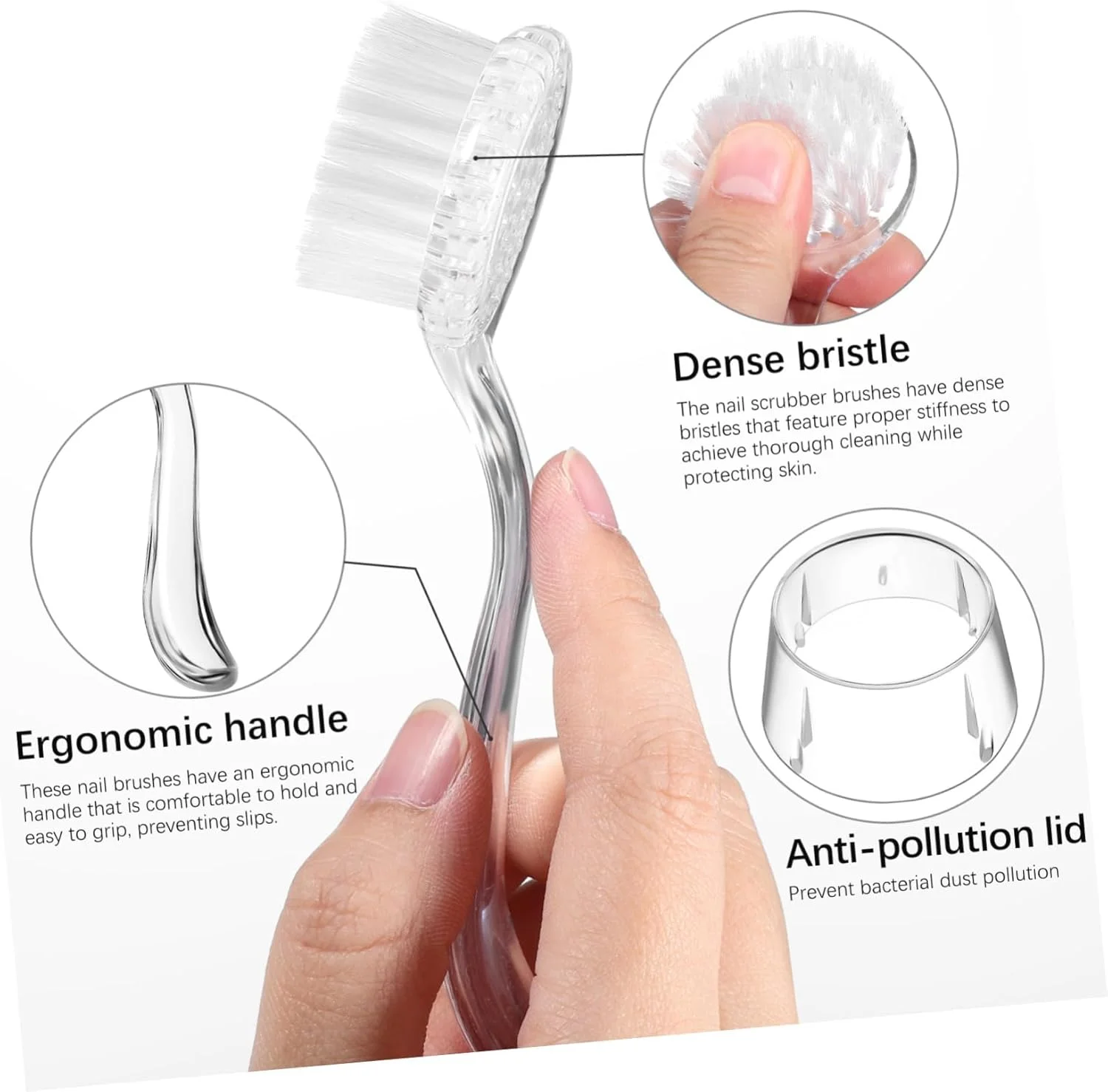 برس ناخن BIGTHREE، برس نرم تمیز کننده گرد و غبار ناخن، برس حذف پودر، برس ناخن با دسته پوشش دار، ابزار مانیکور DIY ناخن، پاک کننده اسکراب دست کوتیکول، برای سالن و خانه برس ناخن BIGTHREE، برس نرم تمیز کننده گرد و غبار ناخن، برس حذف پودر، برس ناخن با دسته پوشش دار، ابزار مانیکور DIY ناخن، پاک کننده اسکراب دست کوتیکول، برای سالن و خانه