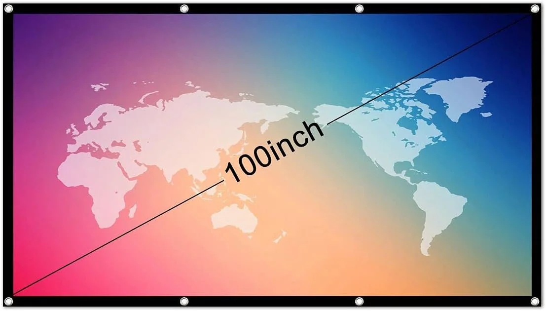 پرده نمایش پروژکتور 100 اینچی Tiardey با نسبت تصویر 4:3 HD، قابل حمل و تاشو، مناسب برای فیلم های سینمای خانگی، پشتیبانی از نمایش دو طرفه - پرده نرم پرده نمایش پروژکتور 100 اینچی Tiardey با نسبت تصویر 4:3 HD، قابل حمل و تاشو، مناسب برای فیلم های سینمای خانگی، پشتیبانی از نمایش دو طرفه - پرده نرم