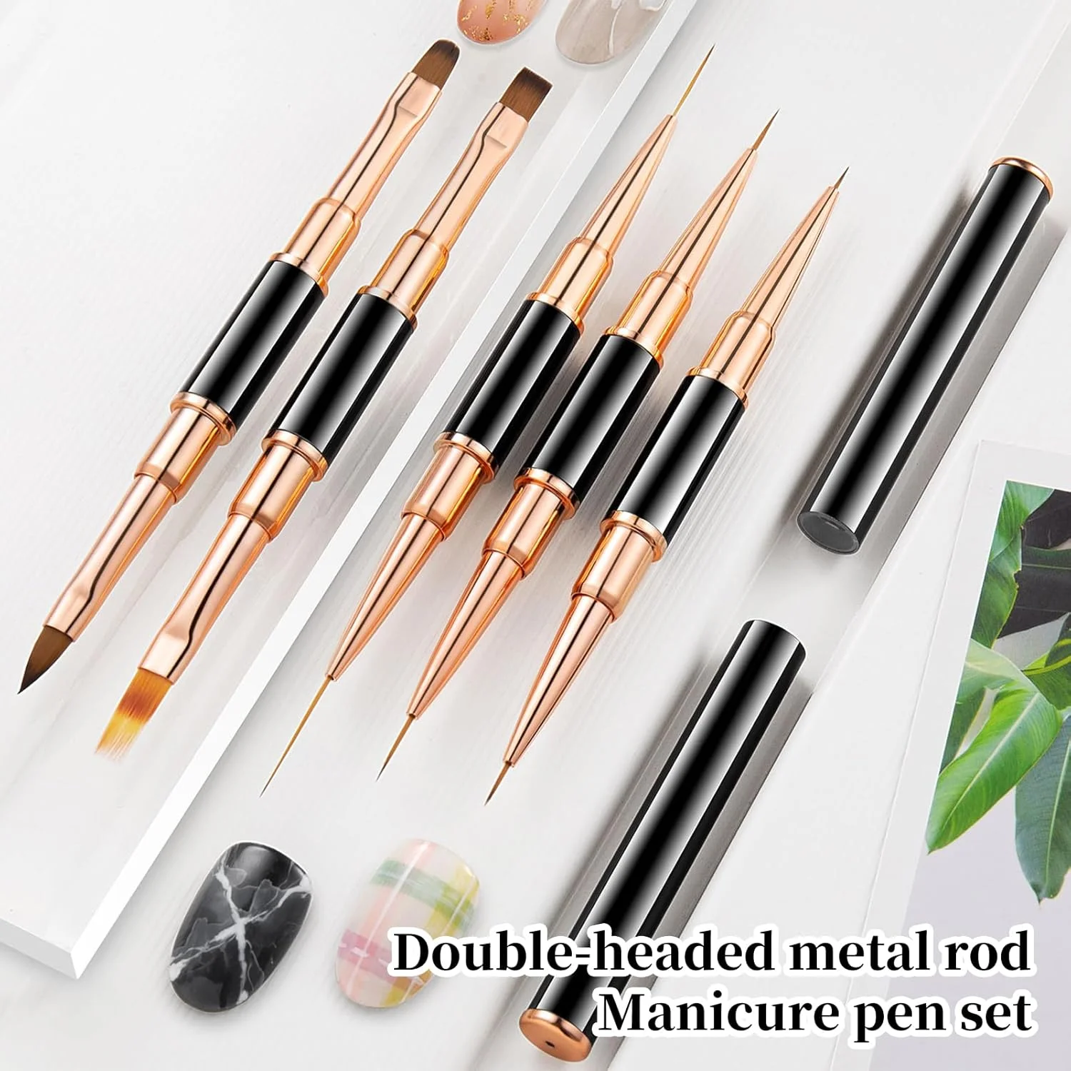 مجموعه 5 عددی قلم مو طراحی ناخن فروشگاه Big Bargain، مجموعه قلم مو طراحی ناخن اکریلیک دو طرفه، مجموعه قلم مو طراحی ناخن - حرفه ای، قلم های طراحی نقطه ای ناخن برای طراحی هنری ناخن DIY (رزگلد) مجموعه 5 عددی قلم مو طراحی ناخن فروشگاه Big Bargain، مجموعه قلم مو طراحی ناخن اکریلیک دو طرفه، مجموعه قلم مو طراحی ناخن - حرفه ای، قلم های طراحی نقطه ای ناخن برای طراحی هنری ناخن DIY (رزگلد)