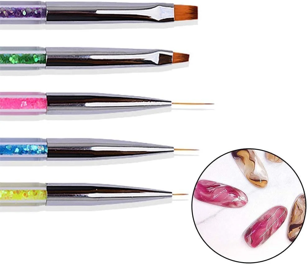 ست 5 عددی قلم طراحی ناخن BetterJonny، قلم موی ناخن، قلم موی لاک طراحی ناخن، ست ابزار نقطه کوبی دو طرفه، ابزار طراحی ناخن اکریلیک ژل UV برای طراحی و نقاشی DIY ست 5 عددی قلم طراحی ناخن BetterJonny، قلم موی ناخن، قلم موی لاک طراحی ناخن، ست ابزار نقطه کوبی دو طرفه، ابزار طراحی ناخن اکریلیک ژل UV برای طراحی و نقاشی DIY