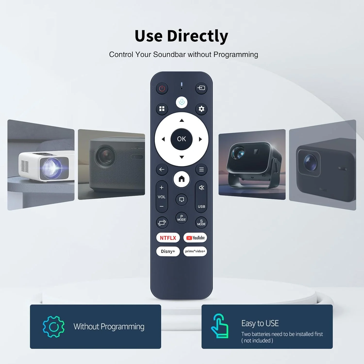 ریموت کنترل جایگزین جدید TRUCKON برای مینی پروژکتور Eroshoo HY320، برای Salange HY320MAX-SA، برای Magcubic HY320، برای پروژکتور Alwtniet HY320