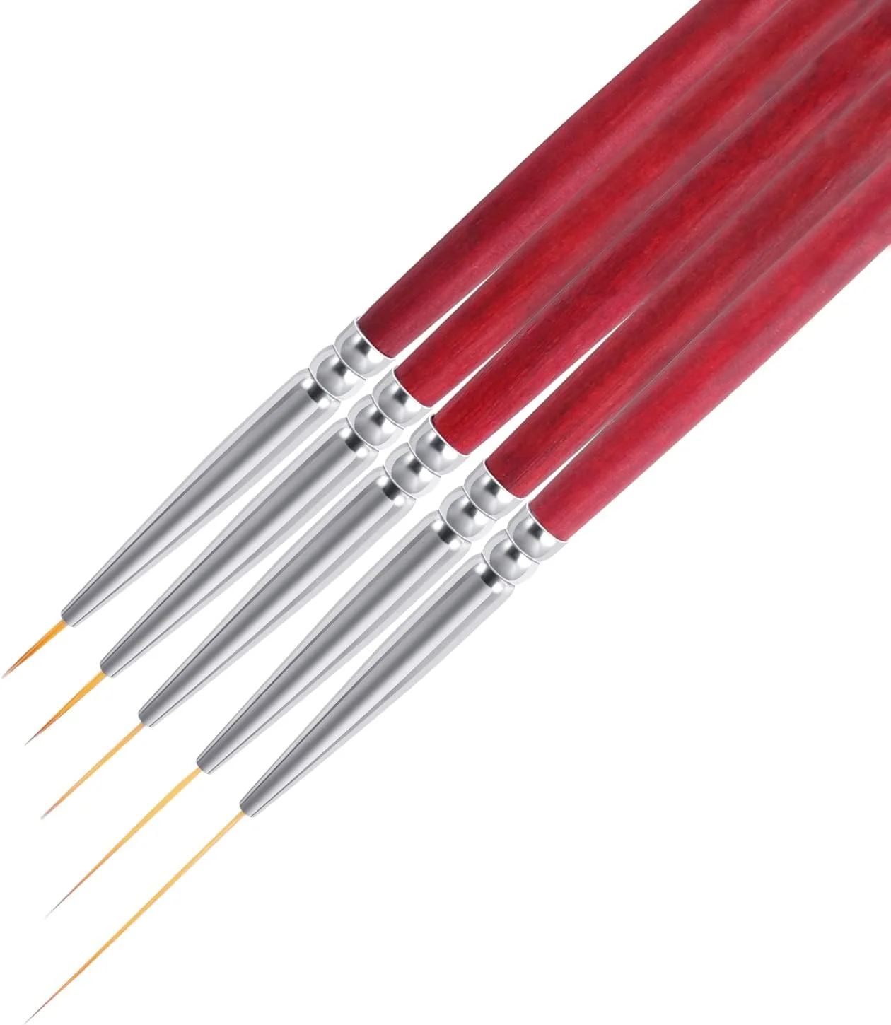 بِسارمی، ست 5 عددی قلم موی طراحی ناخن بلند، قلم موی باریک طراحی ناخن 24/18/12/9/6 میلی متری برای نقاشی و طراحی ناخن بِسارمی، ست 5 عددی قلم موی طراحی ناخن بلند، قلم موی باریک طراحی ناخن 24/18/12/9/6 میلی متری برای نقاشی و طراحی ناخن