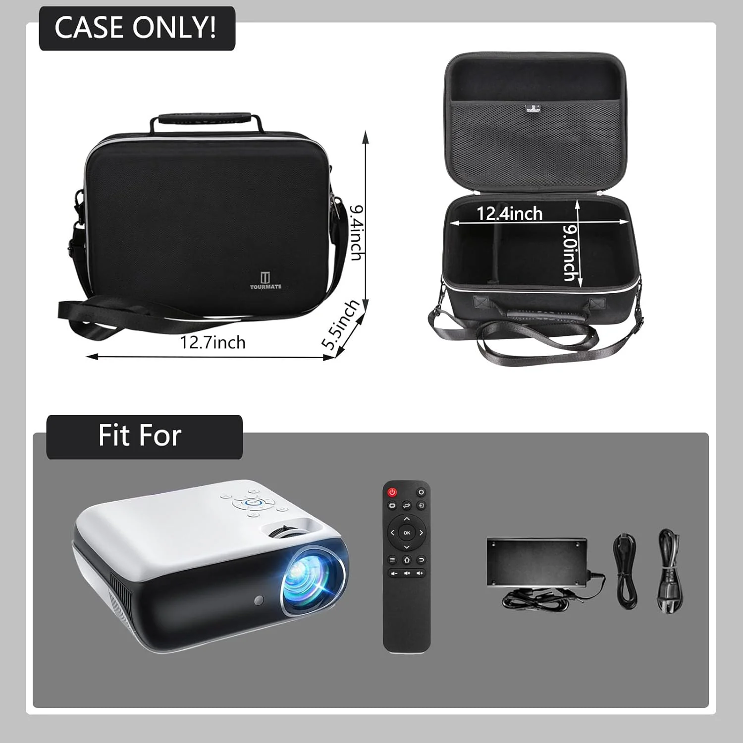 کیف سخت محافظ Tourmate برای پروژکتور HAPPRUN، فقط کیف