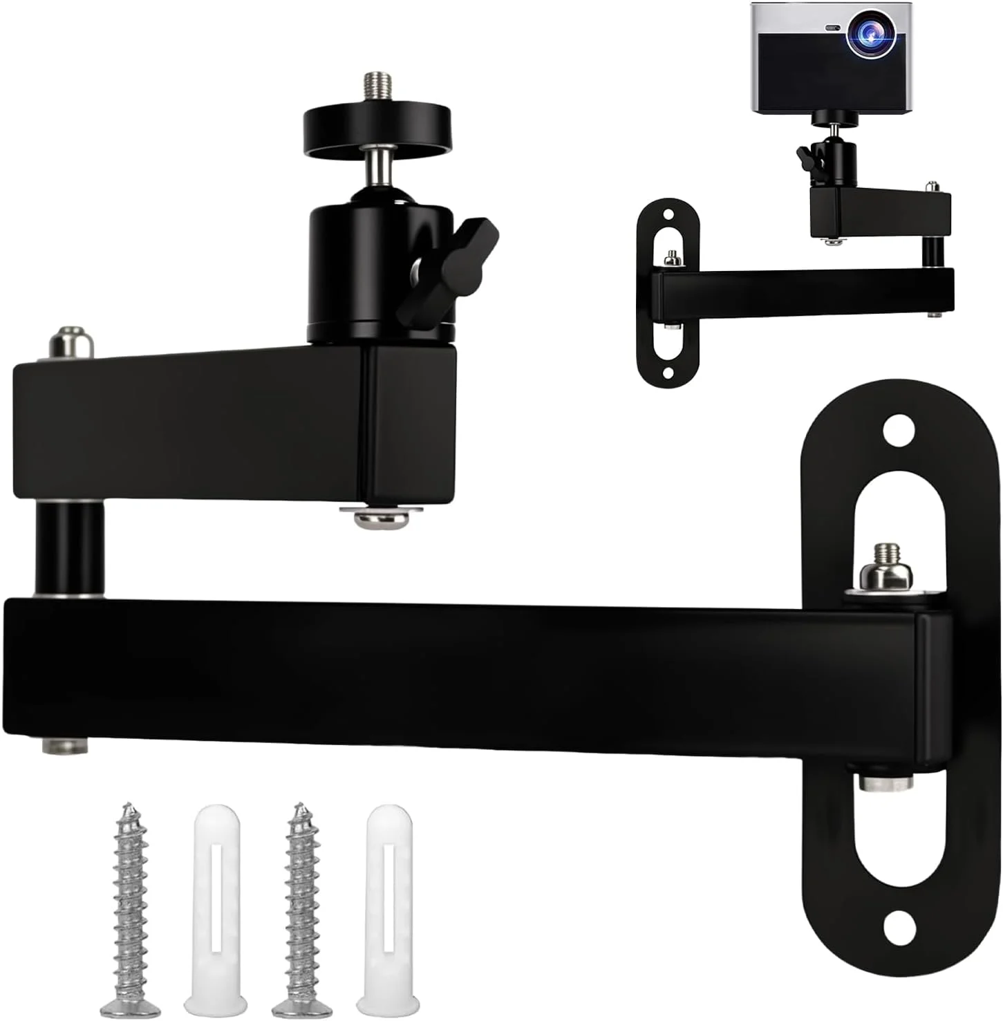 پایه پروژکتور Trendecor، پایه نگهدارنده پروژکتور با قابلیت تنظیم 360 درجه با رابط پیچ 1/4 اینچی، بازوی مفصلی 35 سانتی متری برای براکت نظارتی پروژکتور پایه پروژکتور Trendecor، پایه نگهدارنده پروژکتور با قابلیت تنظیم 360 درجه با رابط پیچ 1/4 اینچی، بازوی مفصلی 35 سانتی متری برای براکت نظارتی پروژکتور