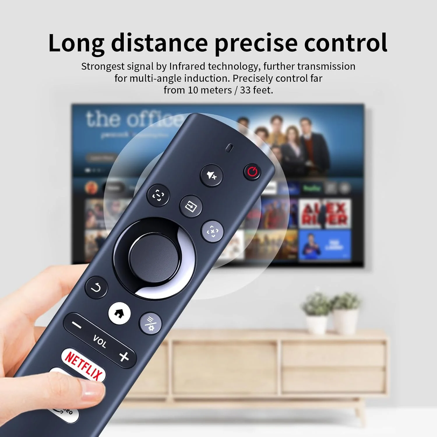 کنترل از راه دور جایگزین TCNOUMT سازگار با پروژکتورهای Happrun Goodee Boom Elephas NexiGo ONOAYO Lisowod Aurzen iSinbox YG381