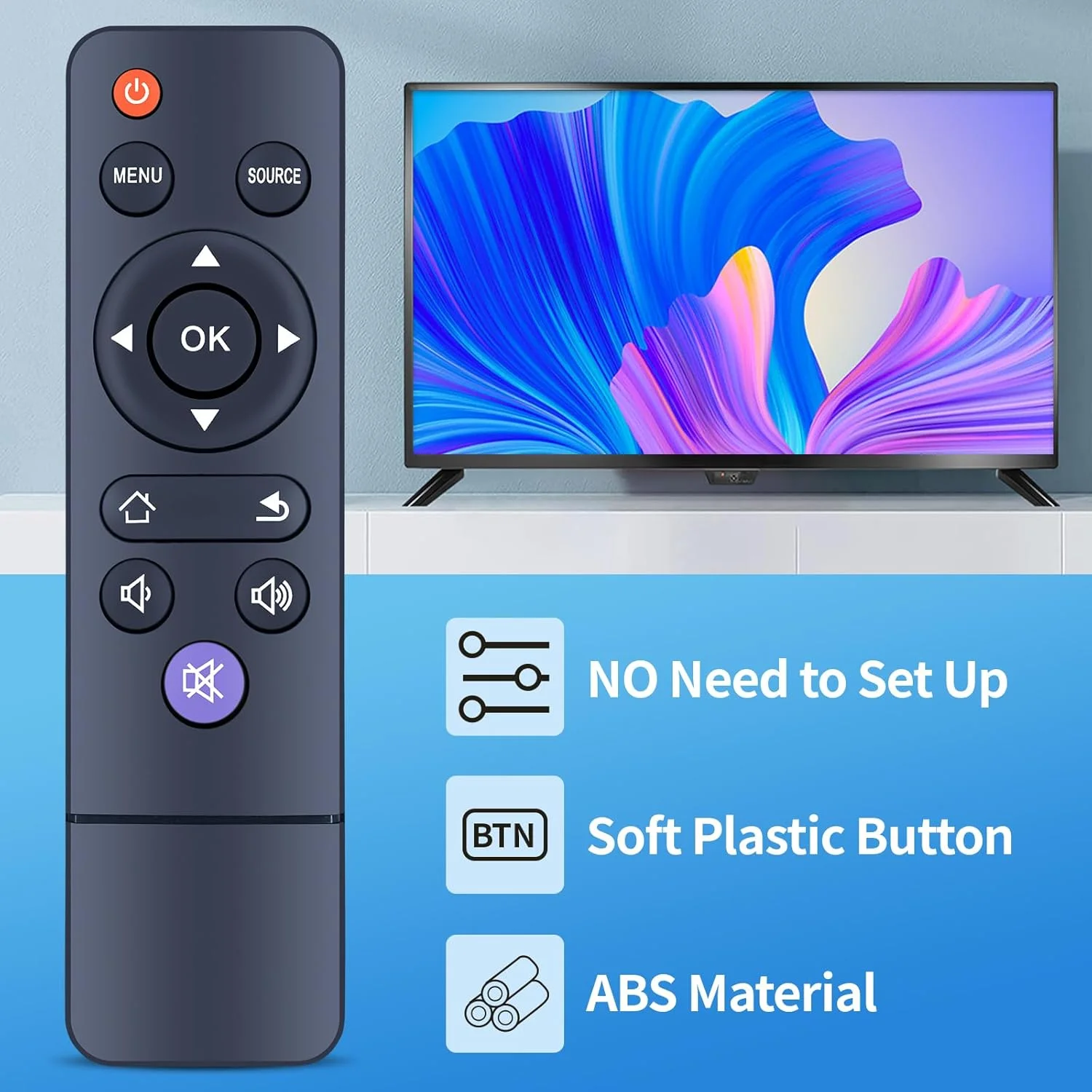 ریموت کنترل جایگزین پروژکتور TCNOUMT مناسب برای پروژکتور قابل حمل WiMiUS S27