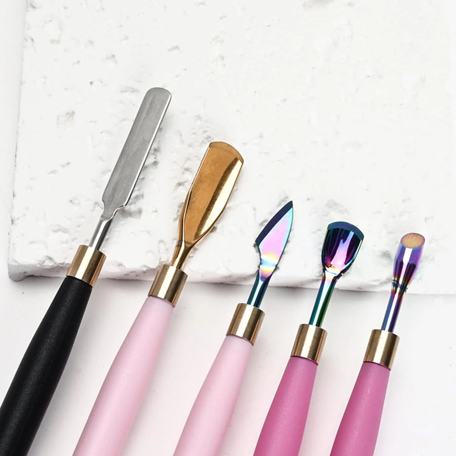 ابزار مانیکور و طراحی ناخن با پوشر کوتیکول نعل اسبی فولادی برای استفاده موثر از ژل و حذف پوست مرده