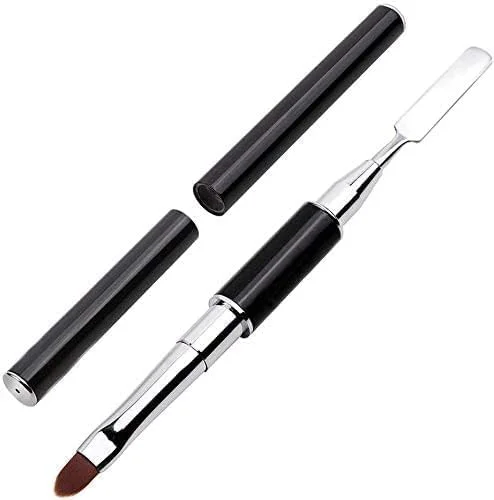 قلم ژل، قلم موی پلی ژل دو طرفه و انتخاب کننده، ابزار ناخن ژل استیل ضد زنگ 2 در 1 برای ناخن های اکریلیک ژل UV پلی ژل قلم ژل، قلم موی پلی ژل دو طرفه و انتخاب کننده، ابزار ناخن ژل استیل ضد زنگ 2 در 1 برای ناخن های اکریلیک ژل UV پلی ژل