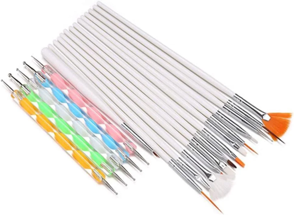 ست ۲۰ عددی قلم طراحی ناخن DUBKART، کیت ابزار قلم موی طراحی و نقاشی ناخن، پولیش UV، ابزار نقطه گذاری، قلم ابزار طراحی ناخن اکریلیک، ست قلم موی لاک ناخن چند رنگ ست ۲۰ عددی قلم طراحی ناخن DUBKART، کیت ابزار قلم موی طراحی و نقاشی ناخن، پولیش UV، ابزار نقطه گذاری، قلم ابزار طراحی ناخن اکریلیک، ست قلم موی لاک ناخن چند رنگ